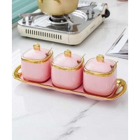 Ceramic Spice Jars With Lid Rose